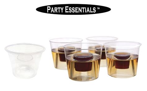 Party Essentials Jager Bomb Plastic Shot Glasses 3oz Clear